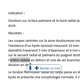 Cliquez dans n’importe quel champ textuel de l’application souhaitée et vous commencez à dictée.
